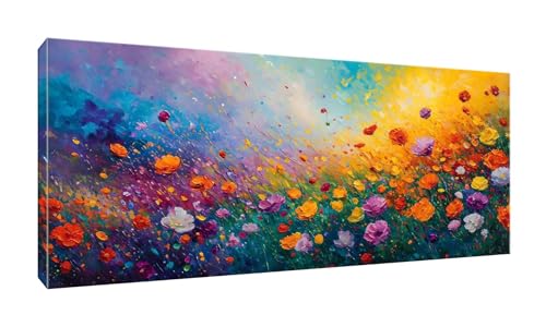 Diamond Painting Erwachsene Groß XXL 100x200 cm, Diamond Painting Farbe in Blumen Diamant Painting Bilder Kinder DIY Diamond Art Stickerei Gem Art Painting Kit for Home Wall Dekorieren Geschenke K-40 von QIANLUOO