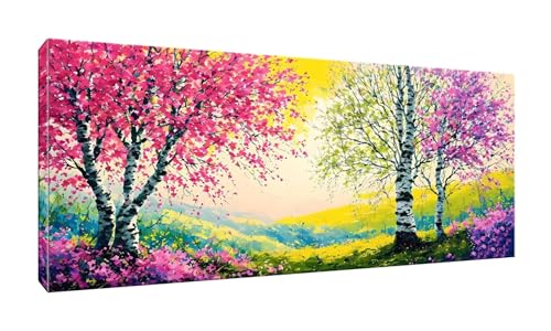 Diamond Painting Erwachsene Groß XXL 30x60 cm, Diamond Painting Silberbirke Diamant Painting Bilder Kinder DIY Diamond Art Stickerei Gem Art Painting Kit for Home Wall Decor, Weiblich Geschenke K-15 von QIANLUOO