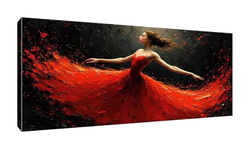 Diamond Painting Erwachsene Groß XXL 30x60cm, Diamond Painting Balletttänzerin Diamant Painting Bilder Kinder DIY Diamond Art Stickerei Gem Art Painting Kit for Home Wall Decor, Weiblich Geschenke K10 von QIANLUOO