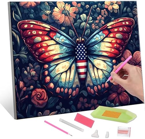 Diamond Painting Erwachsene Kinder, 5D Color Foxs Diamant Painting Bilder Anfänger, DIY Runder Vollbohrer Diamanten Malerei Stickerei Set Kreuzstich Frauen Geschenke Home Wand Dekorieren 50x70cm H-68 von QIANLUOO