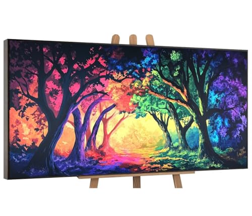 Farbe Gesamtstruktur Malen Nach Zahlen Erwachsene, DIY Vorgedruckte Leinen Leinwand Anfänger Kinder Ölgemälde Kits, Home Haus Decor Geschenk mit 3 Pinsel und Acrylpigment, 30x60 cm (Ohne Rahmen) H-69 von QIANLUOO