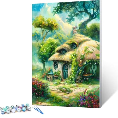 Malen Nach Zahlen Erwachsene - DIY Fantasy Kabine Handgemalt Ölgemälde Kit für Anfänger, Mit 3-Pinseln und Acrylfarbe Handgemalt öLgemäLde Kit Als Geschenk Heimdekoration 100x140cm (Ohne Rahmen) R-240 von QIANLUOO