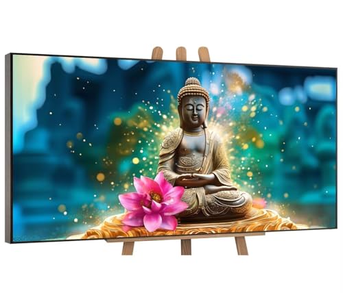 Malen Nach Zahlen Erwachsene Groß, Zen Blumen DIY Ölgemälde-Kits auf Leinwand mit Pinseln und Acrylpigment, Anfänger Graffiti-Liebhaber, Bild für Heimdekoration, Geschenke, Ohne Rahmen, 60x120cm G-86 von QIANLUOO