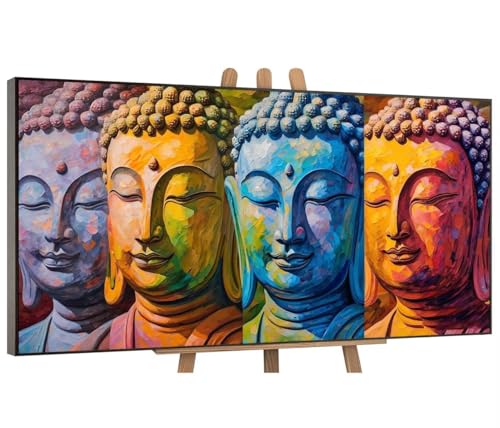 Malen Nach Zahlen Erwachsene Groß, Zen Buddhismus DIY Ölgemälde-Kits auf Leinwand mit Pinseln und Acrylpigment, Graffiti-Liebhaber, Bild für Heimdekoration, Geschenke, Ohne Rahmen, 25x50cm G-82 von QIANLUOO