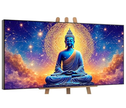 Malen Nach Zahlen Erwachsene Groß, Zen Buddhismus DIY Ölgemälde-Kits auf Leinwand mit Pinseln und Acrylpigment, Graffiti-Liebhaber, Bild für Heimdekoration, Geschenke, Ohne Rahmen, 25x50cm G-83 von QIANLUOO