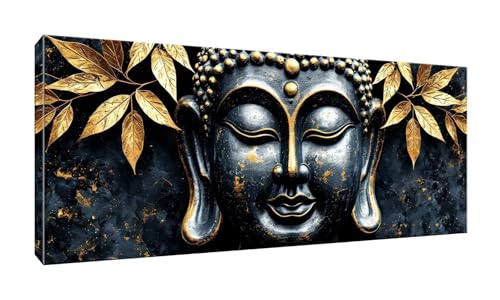 Malen Nach Zahlen Erwachsene Groß, Zen Buddhismus DIY Ölgemälde-Kits auf Leinwand mit Pinseln und Acrylpigment, Graffiti-Liebhaber, Bild für Heimdekoration, Geschenke, Ohne Rahmen, 60x120cm G-79 von QIANLUOO