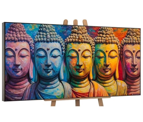 Malen Nach Zahlen Erwachsene XXL, Paint by Numbers Zen Buddhismus Malen Nach Zahlen, DIY Geschenk Art mit Pinseln und Acrylfarben Handgemalt Ölgemälde Leinwand für Home Décor, Ohne Rahmen 40x80 cm H81 von QIANLUOO