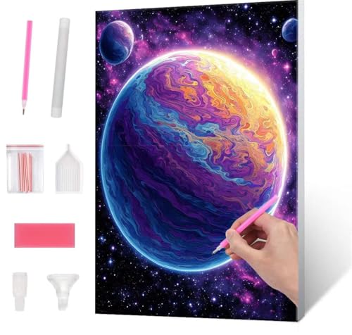 QIANLUOO 5D Diamond Painting Bilder, Diamant Painting star, Diamond Painting Set für Erwachsene Kinder, Komplettes DIY Diamond Art Malen Stickset, Kreuzstichbilder für Wohnkultur 40x50 cm k-949 von QIANLUOO