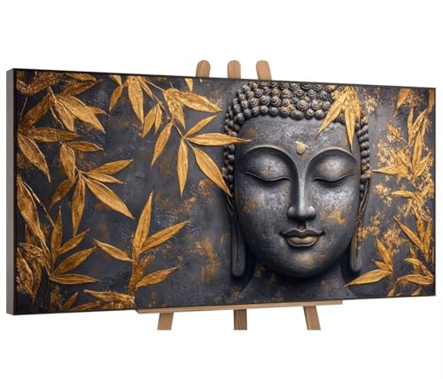 Zen Buddhismus Malen Nach Zahlen Erwachsene, DIY Vorgedruckte Leinen Leinwand Anfänger Kinder Ölgemälde Kits, Home Haus Dekorieren Geschenk mit 3 Pinsel und Acrylpigment, 30x60 cm (Ohne Rahmen) H-84 von QIANLUOO