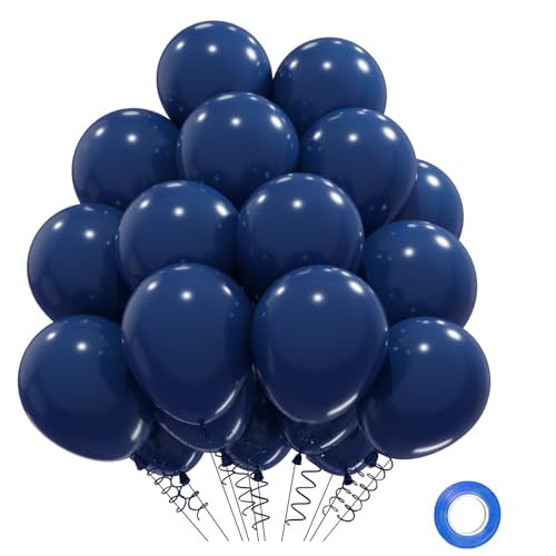 Luftballons Marineblau Dunkelblau, 31 Stück Blaue Luftballons Latex Luftballons Balloon Girlande Blau Helium Ballons Set Marineblaue Geburtstags Babyparty Hochzeits Taufe Party Deko Blau, 12 Zoll von QIFU