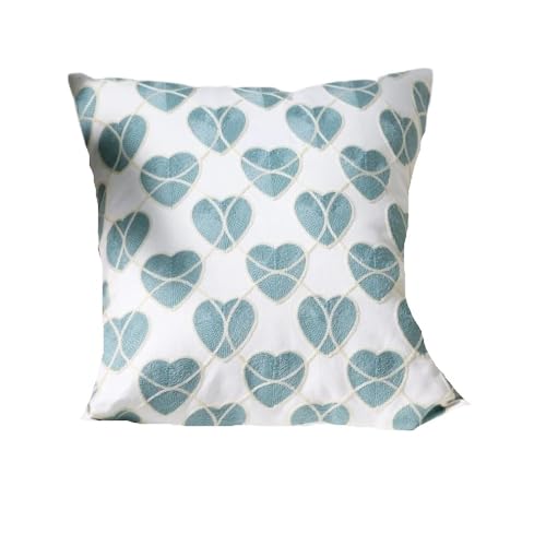 QIJIAYU Geometrische Stickkissen Kissen Wohnzimmersofa im Rückenlehre Blue Home Pillow Set von QIJIAYU