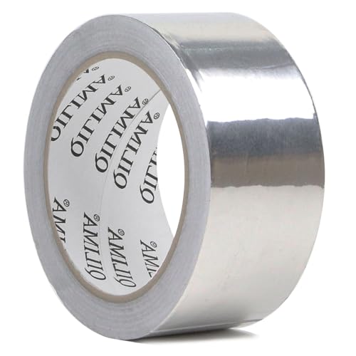 QILIMA Aluminiumfolien-Klebeband, professionelles Klebeband aus Aluminiumfolie für HVAC-Rohre, Aluminium-Reparatur-Luftkanal-Klebeband, 5,1 cm x 22 m von QILIMA