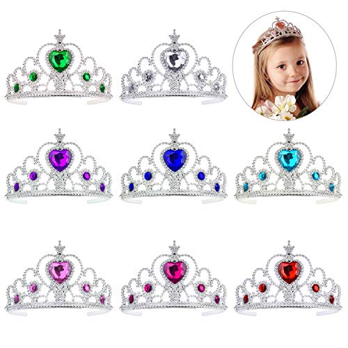 QIMEI-SHOP Prinzessin Tiara Set 8 Stück Kinder Prinzessin Tiara Crown Set Mädchen verkleiden Party Zubehör von QIMEI-SHOP