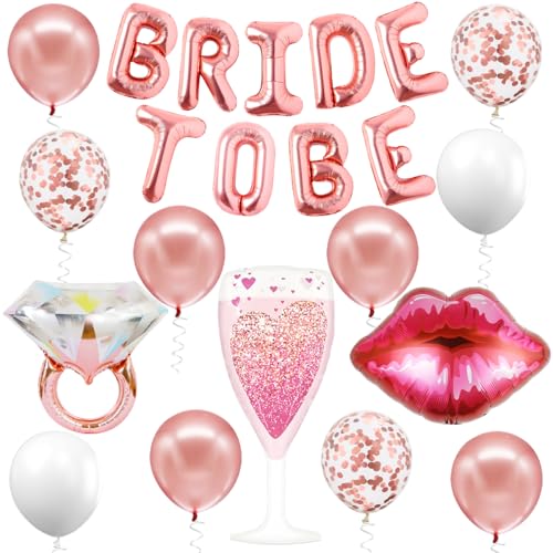 Bride To Be Deko,32 inch Bride To Be Luftballons,JGA Deko Frauen,JGA Luftballons,Junggesellinnenabschied Deko,Bride To Be Ballon,Bachelorette Party Accessories von QIMMU