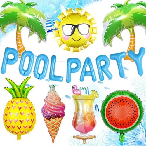 Pool Party Deko,Hawaii Deko,Sommer Sonne Luftballons,Beach Party Deko,Kokosnuss Baum Ananas Luftballons,Sommerparty Helium Ballon für Pool Strandparty Dekoration Pool Party Deko,Hawaii Deko,Sommer Sonne Luftballons,Beach Party Deko,Kokosnuss Baum Ananas Luftballons,Sommerparty Helium Ballon für Pool Strandparty Dekoration von QIMMU