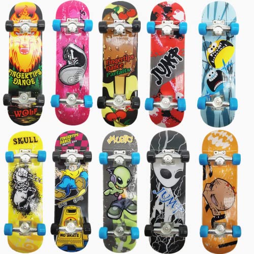 QINIFIFY Finger Skateboard Set, 4 Verdickt Mini Skateboards Fingerboard Spielzeug für Kinder Partytütenfüller Kindergeburtstag Mitgebsel Geschenke von QINIFIFY