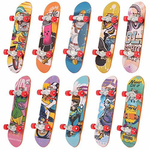 QINIFIFY Finger Skateboard Set, 6 Stück Mini Skates Professionelle Finger Skateboards Fingerboard Spielzeug Mitgebsel Kindergeburtstag Geschenke für Kinder von QINIFIFY