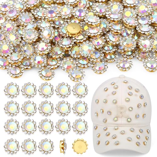 QINJIEJIE AB Color Sonnenblumen-Strasssteine zum Aufnähen, Kristallglas, Metallklaue, Strasssteine, 12 mm, 200 Stück QINJIEJIE AB Color Sonnenblumen-Strasssteine zum Aufnähen, Kristallglas, Metallklaue, Strasssteine, 12 mm, 200 Stück von QINJIEJIE