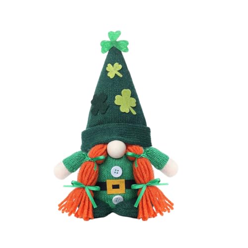 1 x StPatrick's Day Hut Gesicht weniger Zwerg Irische Festival Ornamente Heimdekorationen Kinder Geschenk Organizer StPatrick's Day Zwerge von QINZTON