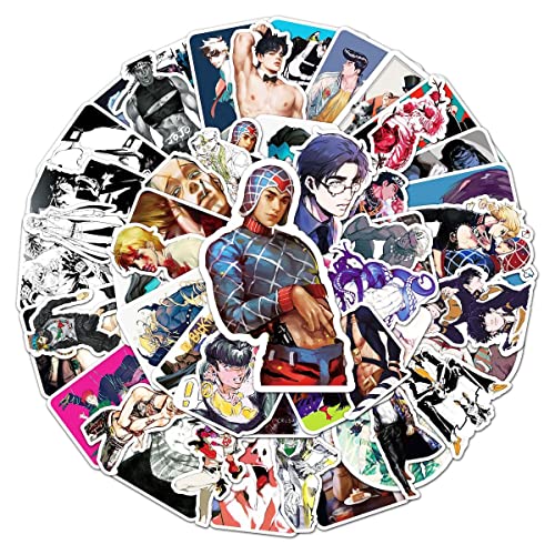 50 Stück Anime JoJo's Bizarre Adventure Vinyl Cartoon Anime Aufkleber für Wasserflasche Laptop Cartoon Aufkleber von QIRONGSC