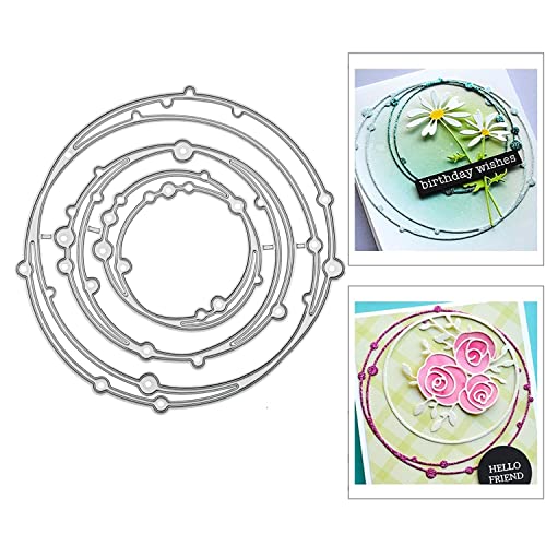 Kreis Stanzschablone Cutting Dies Rund Stanzformen Kranz Cup Cake Torte Kuchen Schneiden Prägeschablonen Prägung Metall Schablone Stanzschablonen für DIY Scrapbooking Album Papier Karten Basteln Deko von QIUJUNDE