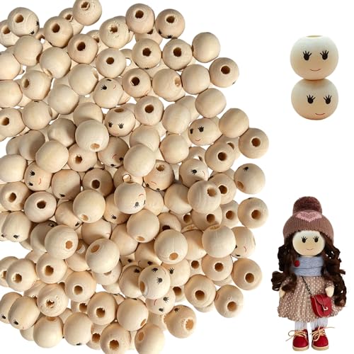 40PCS 14mm 20mm Schneemann-Holzperlen Weihnachten Schneemann Holzperlen Wooden Beads Christmas Perlen Mit LäChelngesicht für DIY Handgefertigte Dekorationen Basteln Bastelperlen (Protokoll I) von QIUMING