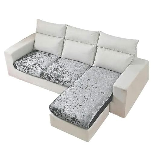 QIUMING 1/2/3/4-Sitzer-Sofa-Sitzbezüge aus Pannesamt, Plüsch-Stretch-Sofakissenbezüge, elastischer Couch-Schonbezug für Wohnzimmer-Dekoration von QIUMING