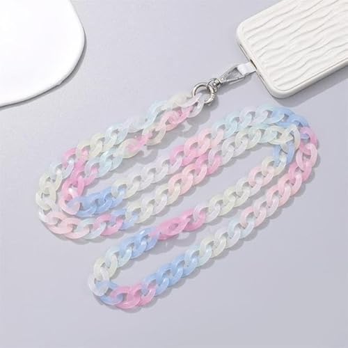 QIUMING 1Pcs 120cm Farbe Acryl Crossbody Kette Handy Fall Schmuck Anhänger Drop-beständig Schulter Gurt Kette von QIUMING