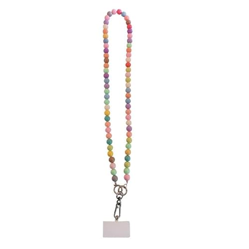 QIUMING 1Pcs Mode Perle Phone Strap Bunte Crossbody Charme Lanyard Lange Tank Hängende Kette Handy Kabel Halskette Perle Seil von QIUMING