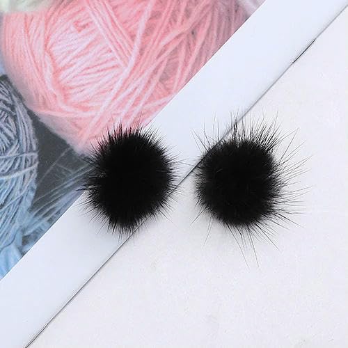 QIUMING 2,5 cm 3 cm Pompom Pompom Ball Weiche Nerz Pompon DIY Material Ohrringe Zubehör Dekor Kleidung Schuhe Hüte Liefert 10 stücke von QIUMING