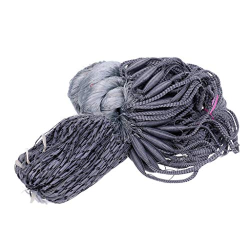 QIUSHIBO Float Fischernetz Fischer 4x4 cm Mesh Loch Angeln Fisch Gill Net Kiemennetz Fischernetz Köder Cast Mesh Falle Angelfalle Grau Gillnet von QIUSHIBO