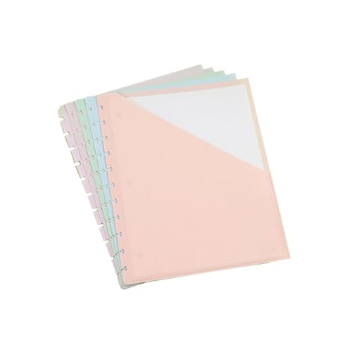 11 Löcher Binder Trennblätter mit Fronttasche 5 Stück für Ordner Notizbuch Journal Planer 3 Loch gelocht Nachfüllpapier von QIYUDUOLA