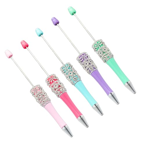 5/8 Stück Perlenstift Kugelschreiber glattes Schreiben Stift Perlenkugel Kugelschreiber 1,0 mm Stift Büro Schulbedarf von QIYUDUOLA