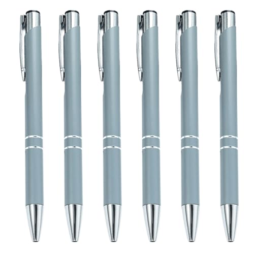 6 Stück/Set 1,0 mm Ölstift Metall einziehbarer Kugelschreiber Lustiger Stift Glattes Schreiben Stift Schule Bürobedarf für Lehrer von QIYUDUOLA