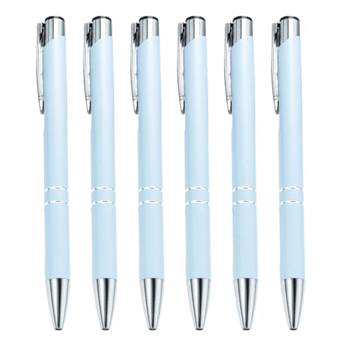 6 Stück/Set 1,0 mm Ölstift Metall einziehbarer Kugelschreiber Lustiger Stift Glattes Schreiben Stift Schule Bürobedarf für Lehrer von QIYUDUOLA