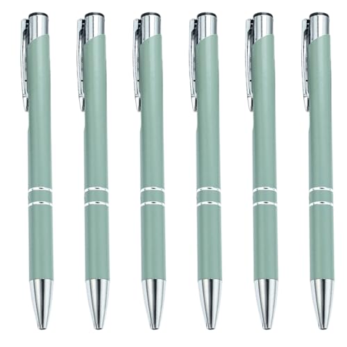 6 Stück/Set 1,0 mm Ölstift Metall einziehbarer Kugelschreiber Lustiger Stift Glattes Schreiben Stift Schule Bürobedarf für Lehrer von QIYUDUOLA