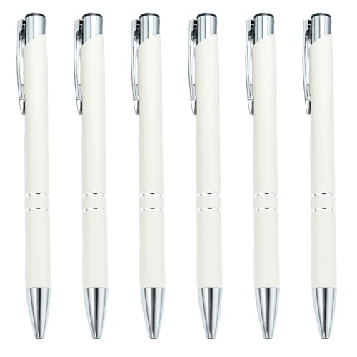 6 Stück/Set 1,0 mm Ölstift Metall einziehbarer Kugelschreiber Lustiger Stift Glattes Schreiben Stift Schule Bürobedarf für Lehrer von QIYUDUOLA