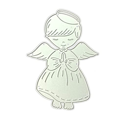 Angel Girl Prägeschablonen Vorlage, Metall-Stanzformen für DIY, Scrapbooking, Album, dekorative Papierschablonen, Kartenherstellung von QIYUDUOLA