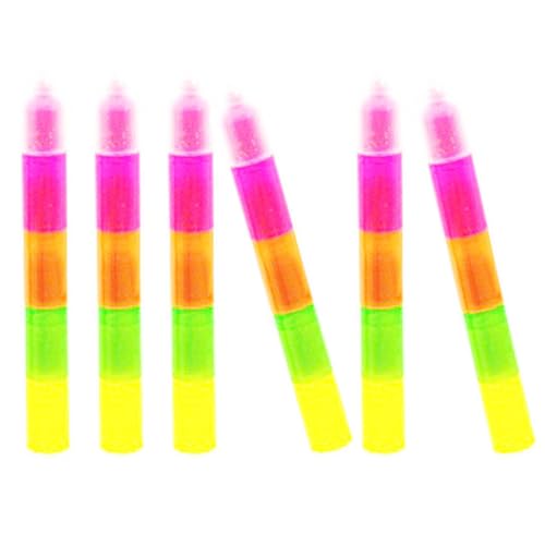 QIYUDUOLA 6x/Set Spleißen Textmarker Zeichenstift Multifunktionale Kunstmarker Textmarker Marker Pinselstift Schreibwaren Zubehör von QIYUDUOLA