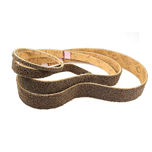 Schleifbänder, 1 Stück, Vlies-Nylon-Schleifband, sehr grobes Schleifen bis feines Polieren(Brown P150,1600 x 50 mm) von QJFORU