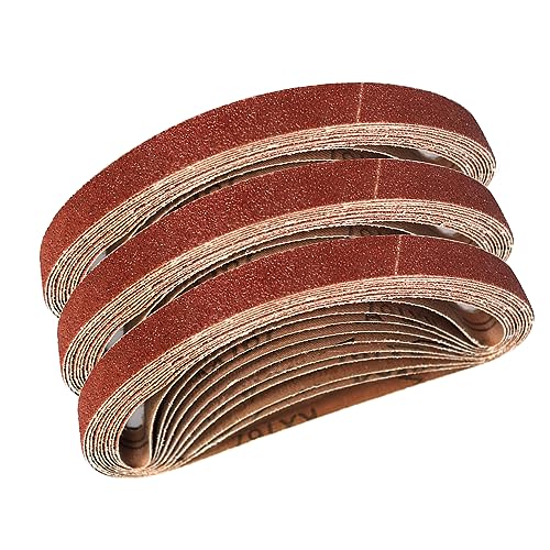 Schleifbänder, 10 Stück Schleifbänder 520 x 20 mm Schleifbandschleifer P40–1000 Körnung Schleifbänder for Bandschleifer Schweißen Punktschleifen(10PCS 1000 Grit) von QJFORU