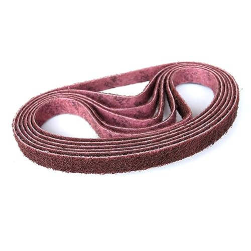 Schleifbänder, Vlies-Sandband, Schleif-Nylon-Edelstahl-Polier-Schleifband, grobes bis feines Faser-Schleif-Schleifband, 1 Stück(240 Red,NYLON-20X520MM) von QJFORU