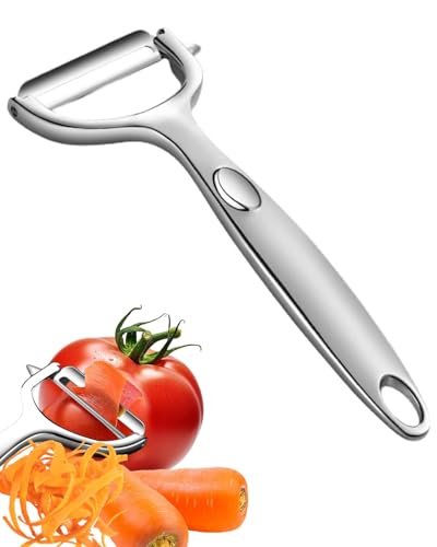 QLEUIFT 1 pcs Der Sparschäler ist aus rostfreiem, leicht abziehbarem und dickem Material gefertigt, kartoffelschäler.gemüseschäler.spargelschäler.schäler küche.Potato Peeler, potapeeler von QLEUIFT