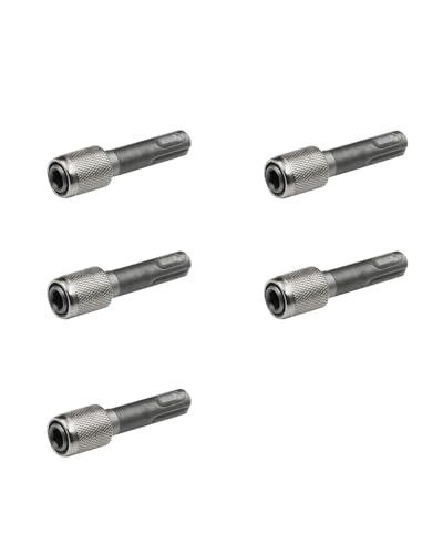 QLEUIFT 5 pcs SDS Plus Adapter,6,35 mm Bohrerhalter,Silber Sechskantschaft Bithalter,SDS Adapter für Normales Bohrfutter für Erdbohrer,Wohndekorationsprojekte,Industrielle Anwendungen Bohrmaschine von QLEUIFT