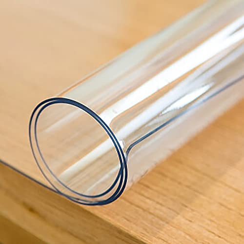 PVC-Tischschutz, Tischdecke, for Schreibtische, Küchen, Esszimmer, transparenter PVC-Tischschutz, 3 mm dick(100x100cm/39.37x39.37in) von QLLHDL