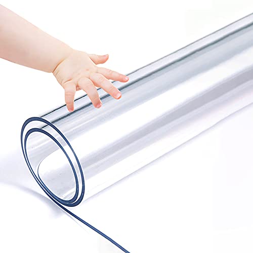 for Esszimmertische Vinyl PVC Rechteck Tischdecke Schutz,Tischdecke Wasserdicht PVC Schutz,(80x130cm/31.49x51.18inx1.5mm) von QLLHDL