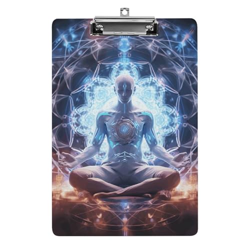 Meditations-Energie-Klemmbrett, Acryl-Klemmbrett, A4-Klemmbretter, Briefgröße, Klemmbretter, Büro-Klemmbrett, Menü-Klemmbrett, Formulare, Halter, UV-Druck, Klemmbrett für Zuhause von QMNVBDS