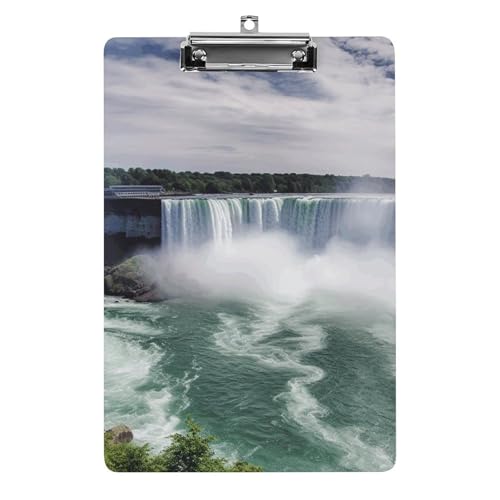 Niagara Falls Klemmbrett Acryl Klemmbrett A4 Klemmbretter Briefgröße Klemmbretter Büro Klemmbrett Menü Klemmbrett Formulare Halter UV-Druck Klemmbrett für Zuhause von QMNVBDS