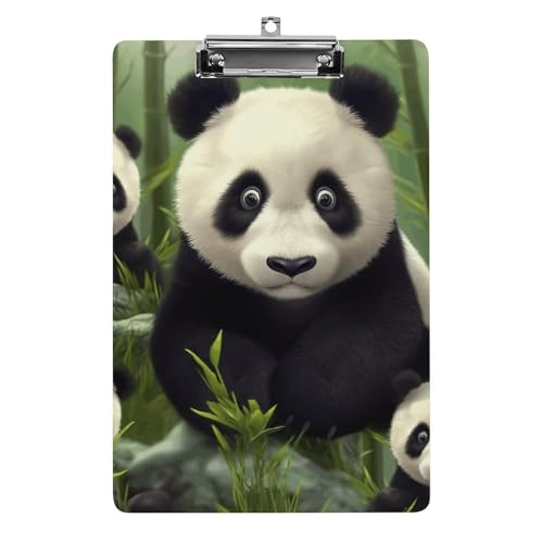 Pandas Klemmbrett Acryl Klemmbrett A4 Klemmbretter Briefgröße Klemmbretter Büro Klemmbrett Menü Klemmbrett Formulare Halter UV-Druck Klemmbrett für Zuhause von QMNVBDS