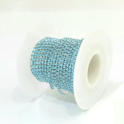 1 m/Los Strass-Kette, flache Rückseite, silberne Kralle, Strass-Besatz, Kristall für DIY, Handarbeit, Nähbesatz, Applikationen, Handarbeiten, Dekor, Seeblau, SS8, 2,5 mm, 1 Meter 1 m/Los Strass-Kette, flache Rückseite, silberne Kralle, Strass-Besatz, Kristall für DIY, Handarbeit, Nähbesatz, Applikationen, Handarbeiten, Dekor, Seeblau, SS8, 2,5 mm, 1 Meter von QOVBD